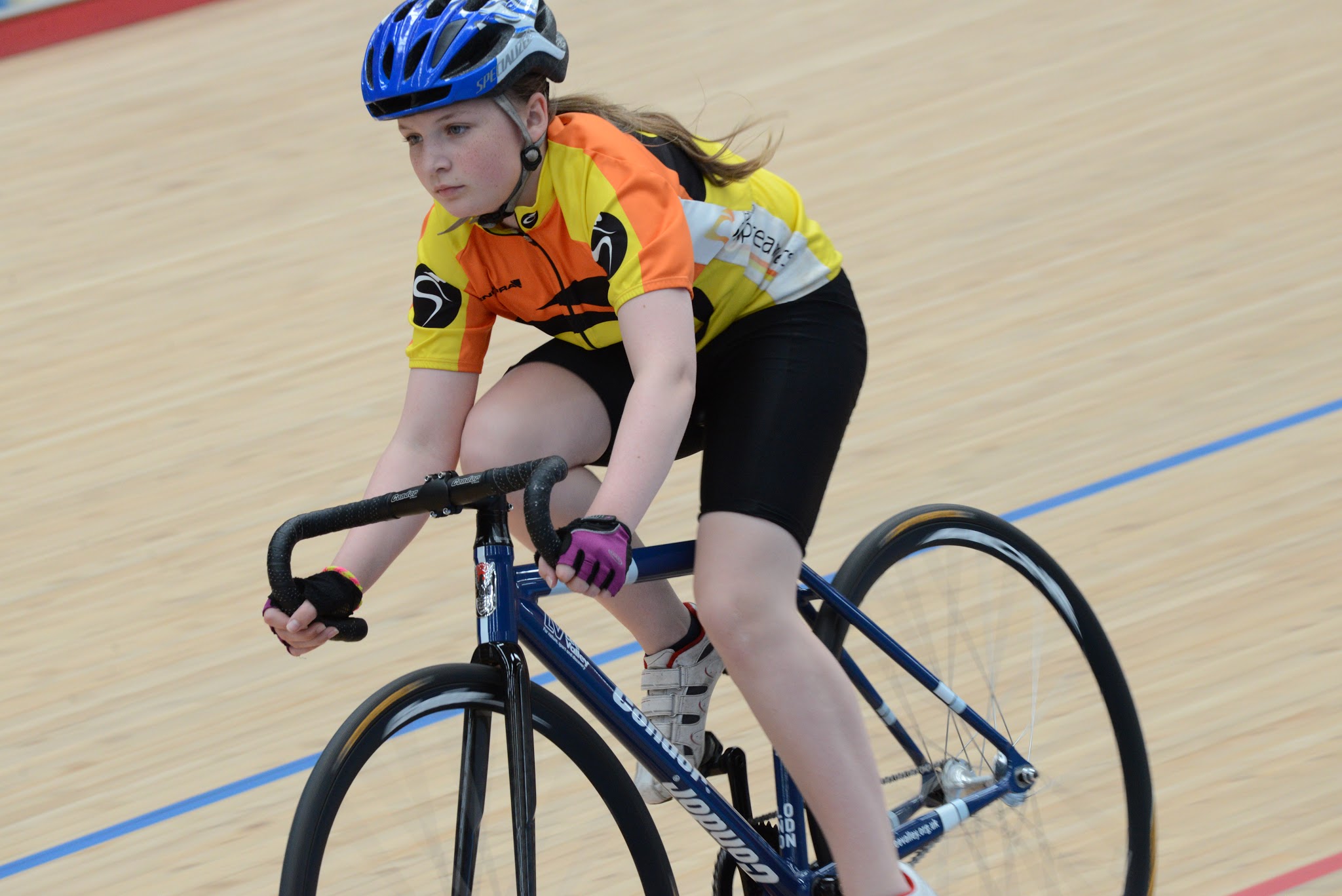 Orla in action at Lee Valley Velo