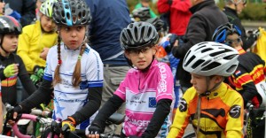 Bobbie in the "Special Sprint" White Jersey and Millie in the Pink Jersey